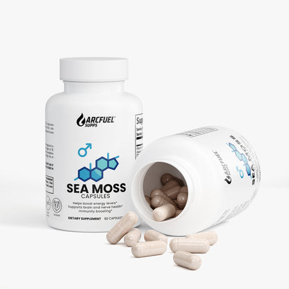 ArcFuel Sea Moss capsule bottle — angled view