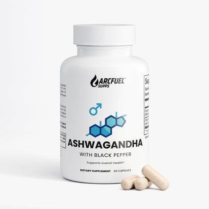 ArcFuel Ashwagandha capsule bottle — front label detail