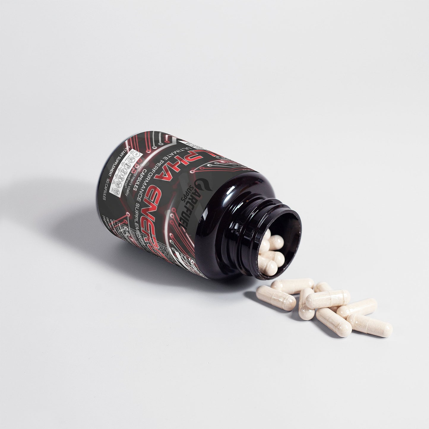 ArcFuel ALPHA Energy capsule bottle — back label