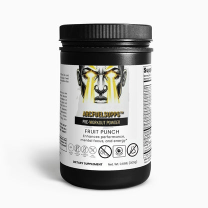 ArcFuel Nitric Shock Pre-Workout, Fruit Punch — front of tub