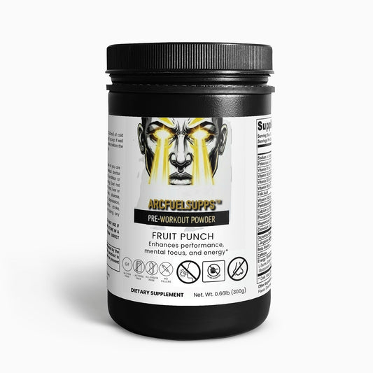 ArcFuel Nitric Shock Pre-Workout, Fruit Punch — front of tub