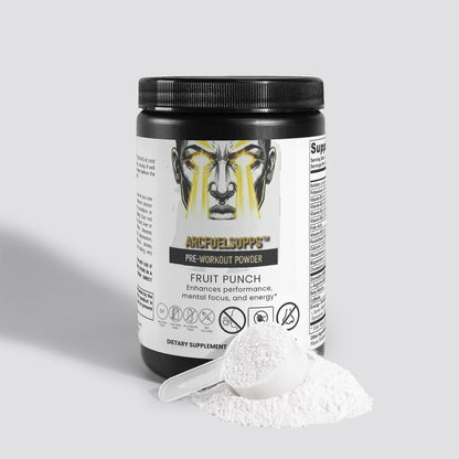 ArcFuel Nitric Shock Pre-Workout powder tub — angled view